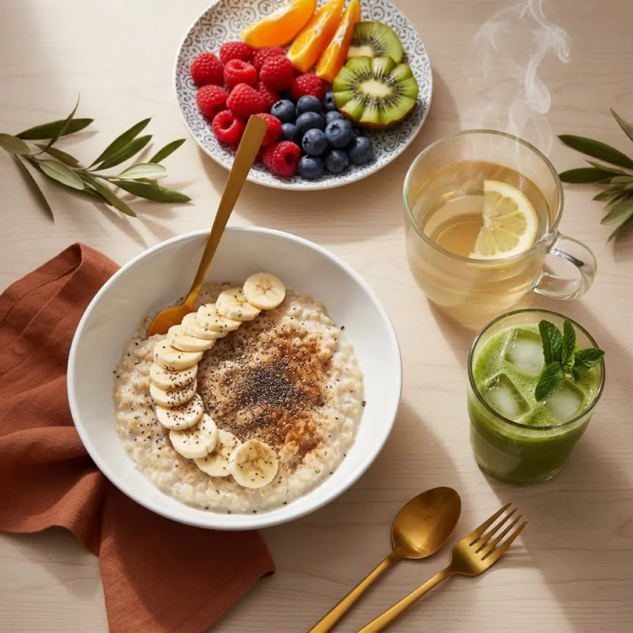 Café da manhã leve e detox da semana 1